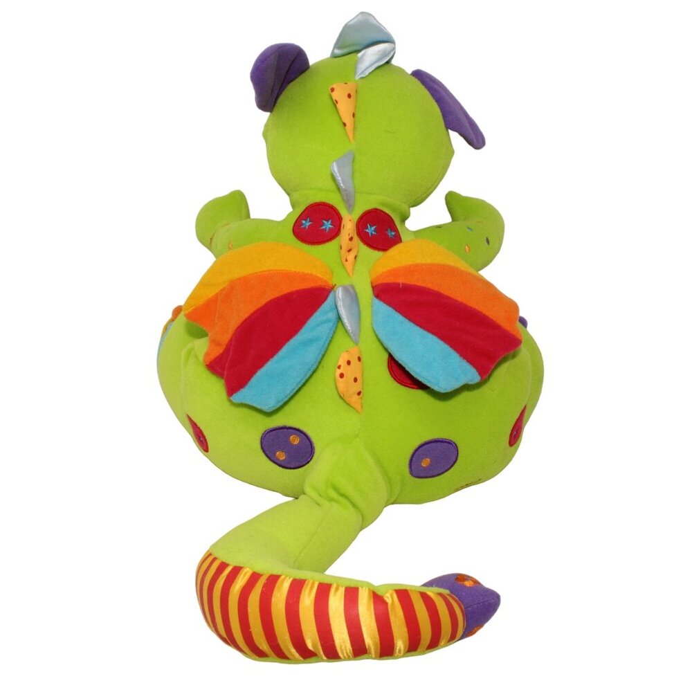 Tolo Sneezy the Activity Green Dragon Plush Baby Developmental Stuffed Toy 14" - Picture 2 of 11